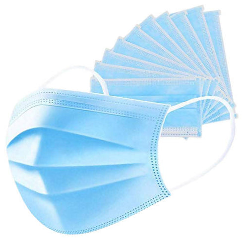 3 Ply Non Surgical Disposable Face Mask 25 GSM Unisex Nose Mouth Protection Cover with Non-woven Fabric